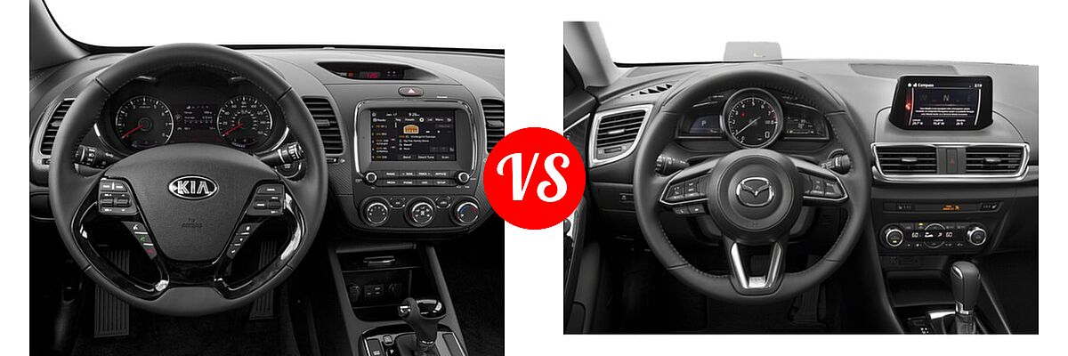 2018 Kia Forte Sedan S vs. 2018 Mazda 3 Sedan Grand Touring - Dashboard Comparison