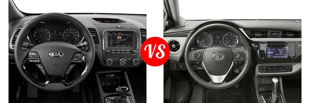 2018 Kia Forte Sedan S vs. 2018 Toyota Corolla Sedan L / LE / LE Eco / LE Eco w/Package 1 / XLE - Dashboard Comparison