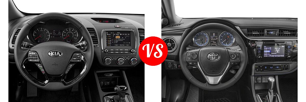 2018 Kia Forte Sedan S vs. 2018 Toyota Corolla Sedan SE / XSE - Dashboard Comparison