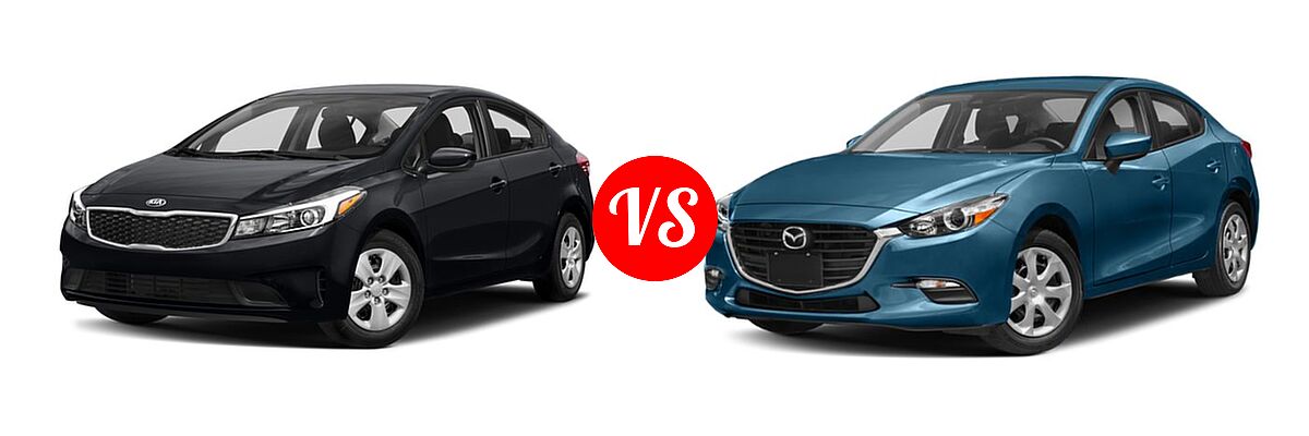 2018 Kia Forte Sedan EX / LX vs. 2018 Mazda 3 Sedan Sport - Front Left Comparison