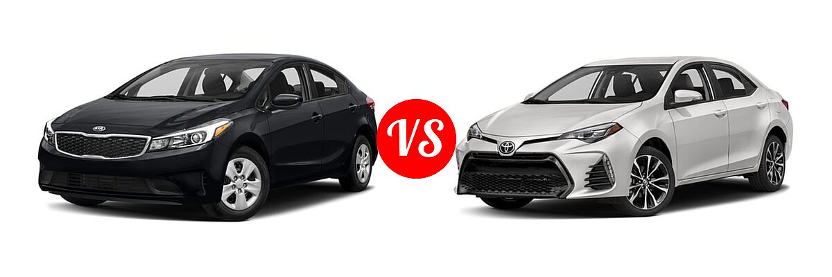 2018 Kia Forte Sedan EX / LX vs. 2018 Toyota Corolla Sedan SE / XSE - Front Left Comparison