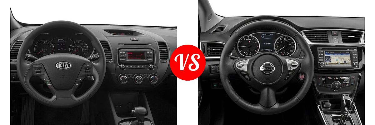 2018 Kia Forte Sedan EX / LX vs. 2018 Nissan Sentra Sedan SL - Dashboard Comparison