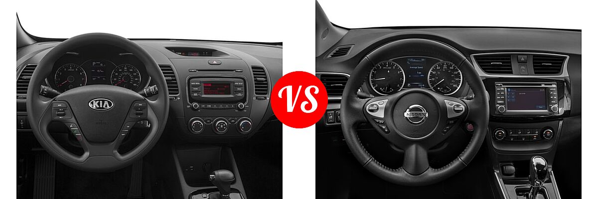 2018 Kia Forte Sedan EX / LX vs. 2018 Nissan Sentra Sedan SR - Dashboard Comparison