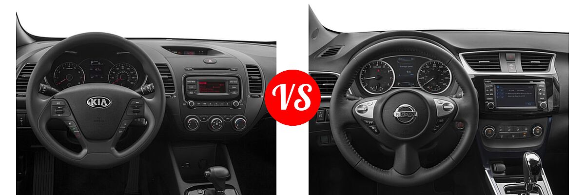 2018 Kia Forte Sedan EX / LX vs. 2018 Nissan Sentra Sedan SR Turbo - Dashboard Comparison