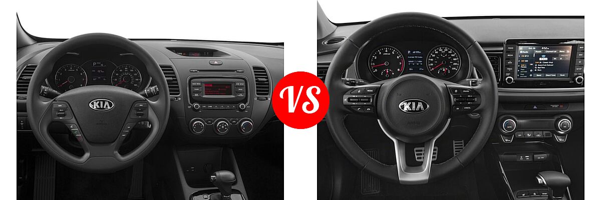 2018 Kia Forte Sedan EX / LX vs. 2018 Kia Rio Sedan EX / LX / S - Dashboard Comparison