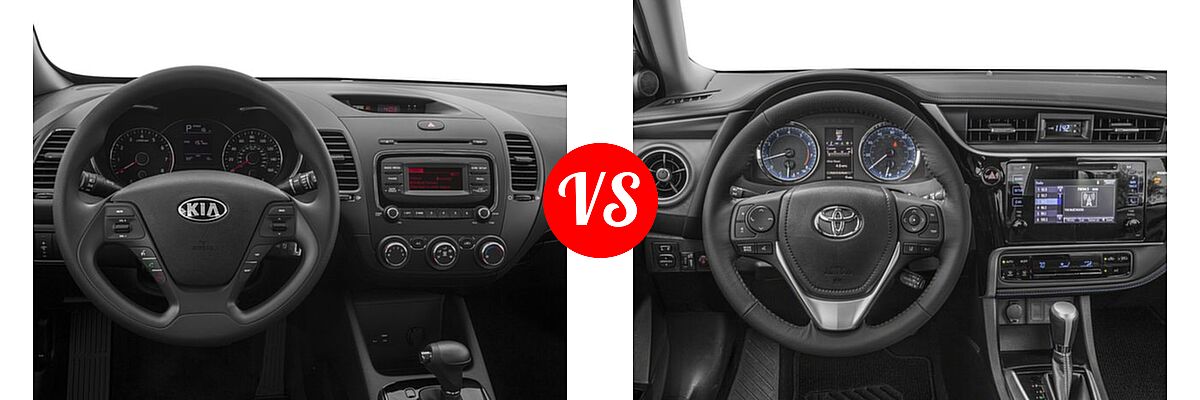 2018 Kia Forte Sedan EX / LX vs. 2018 Toyota Corolla Sedan SE / XSE - Dashboard Comparison