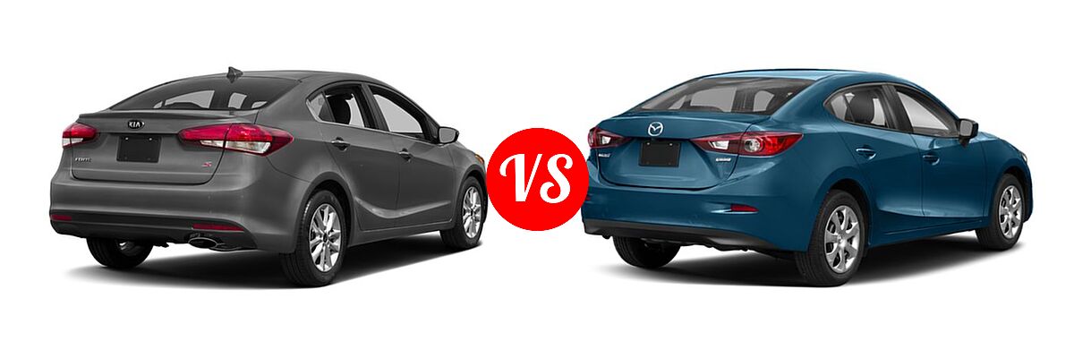 2018 Kia Forte Sedan S vs. 2018 Mazda 3 Sedan Sport - Rear Right Comparison