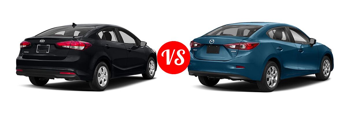 2018 Kia Forte Sedan EX / LX vs. 2018 Mazda 3 Sedan Sport - Rear Right Comparison