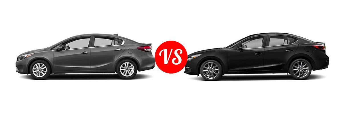 2018 Kia Forte Sedan S vs. 2018 Mazda 3 Sedan Grand Touring - Side Comparison