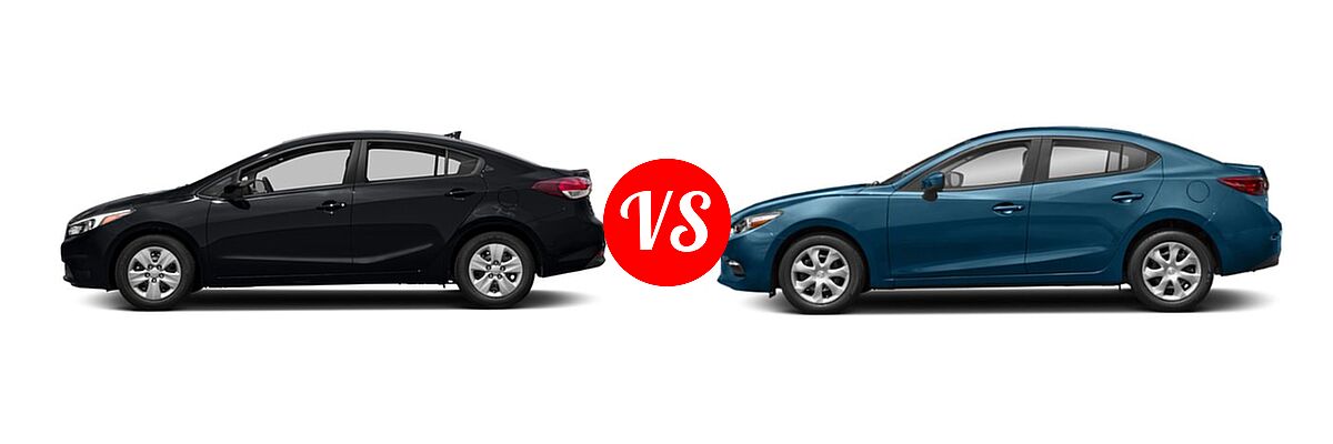 2018 Kia Forte Sedan EX / LX vs. 2018 Mazda 3 Sedan Sport - Side Comparison