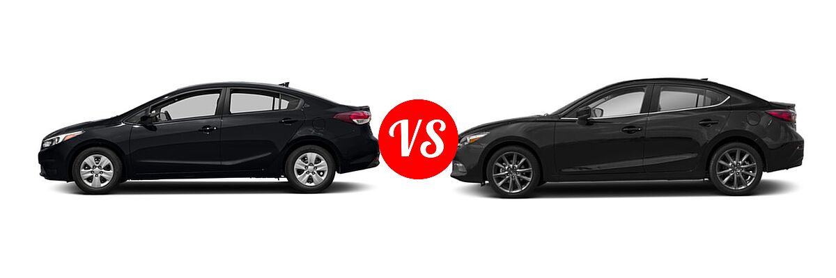 2018 Kia Forte Sedan EX / LX vs. 2018 Mazda 3 Sedan Touring - Side Comparison