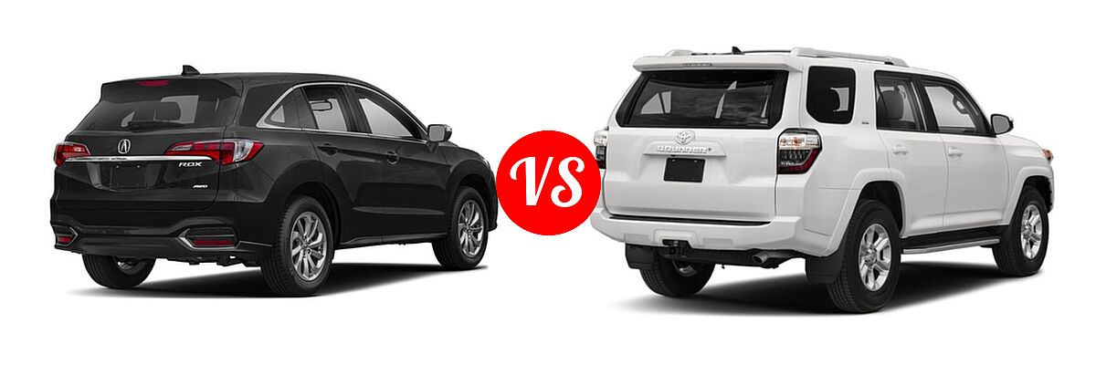 2018 Acura RDX SUV AWD vs. 2018 Toyota 4Runner SUV SR5 / SR5 Premium - Rear Right Comparison