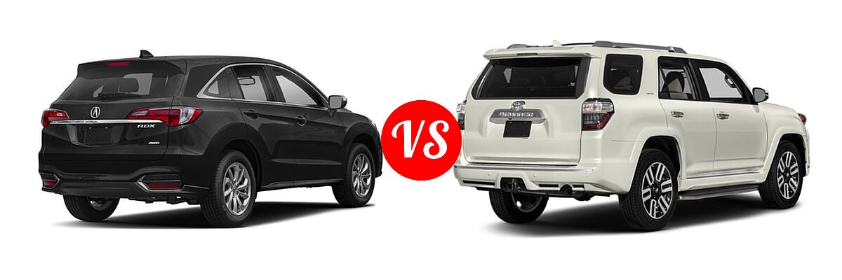 2018 Acura RDX SUV AWD vs. 2018 Toyota 4Runner SUV Limited - Rear Right Comparison