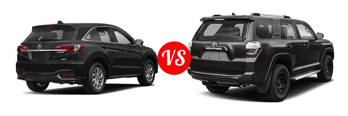 2018 Acura RDX SUV AWD vs. 2018 Toyota 4Runner SUV TRD Pro - Rear Right Comparison