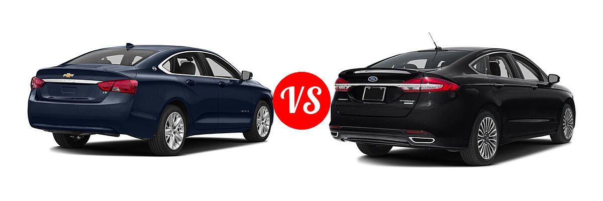 2017 Chevrolet Impala Sedan LS vs. 2017 Ford Fusion Sedan Titanium - Rear Right Comparison