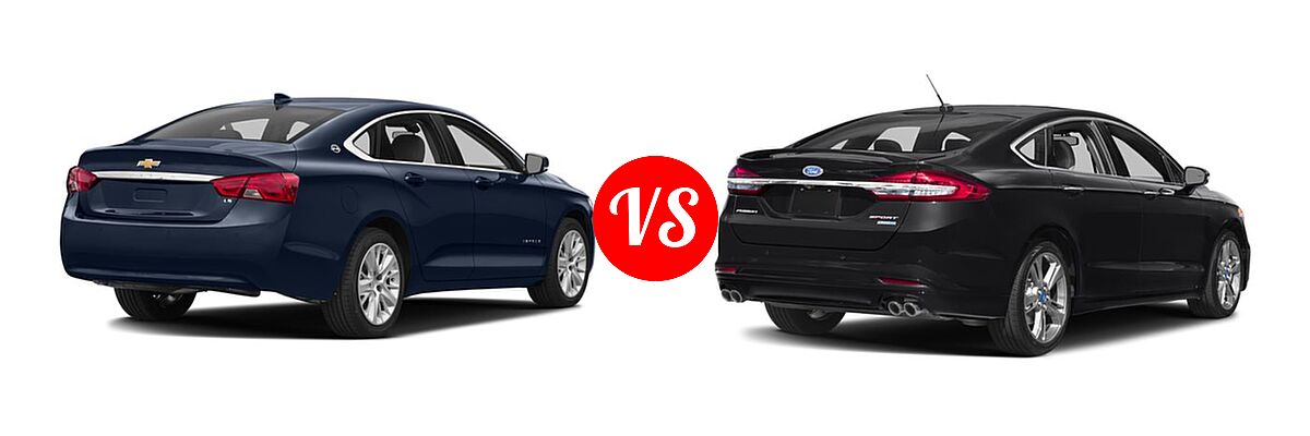 2017 Chevrolet Impala Sedan LS vs. 2017 Ford Fusion Sedan Sport - Rear Right Comparison