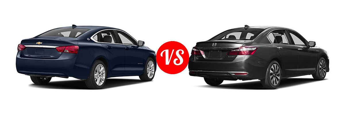 2017 Chevrolet Impala Sedan LS vs. 2017 Honda Accord Hybrid Sedan EX-L - Rear Right Comparison