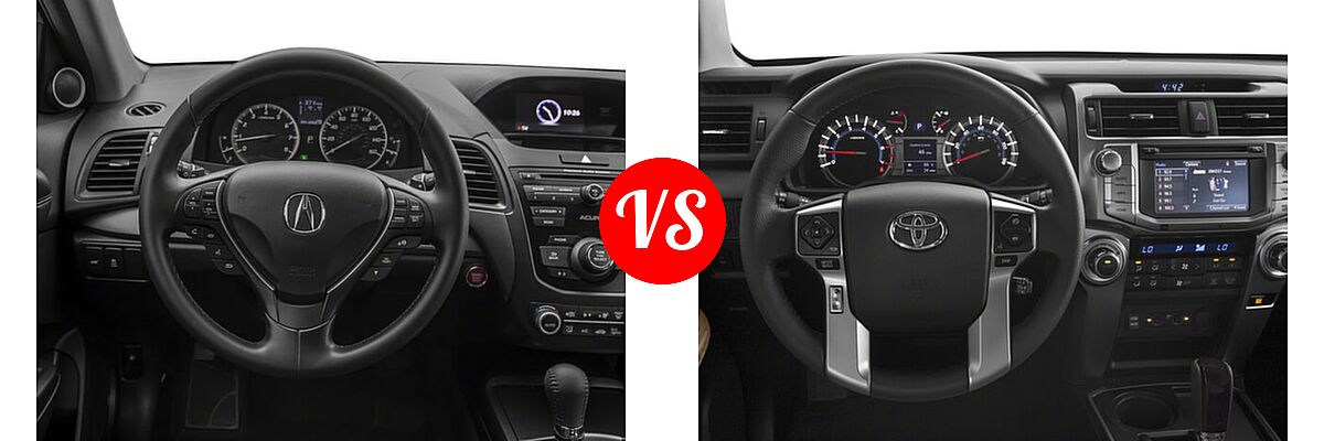 2018 Acura RDX SUV AWD vs. 2018 Toyota 4Runner SUV Limited - Dashboard Comparison