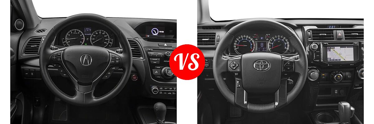 2018 Acura RDX SUV AWD vs. 2018 Toyota 4Runner SUV TRD Off Road Premium - Dashboard Comparison