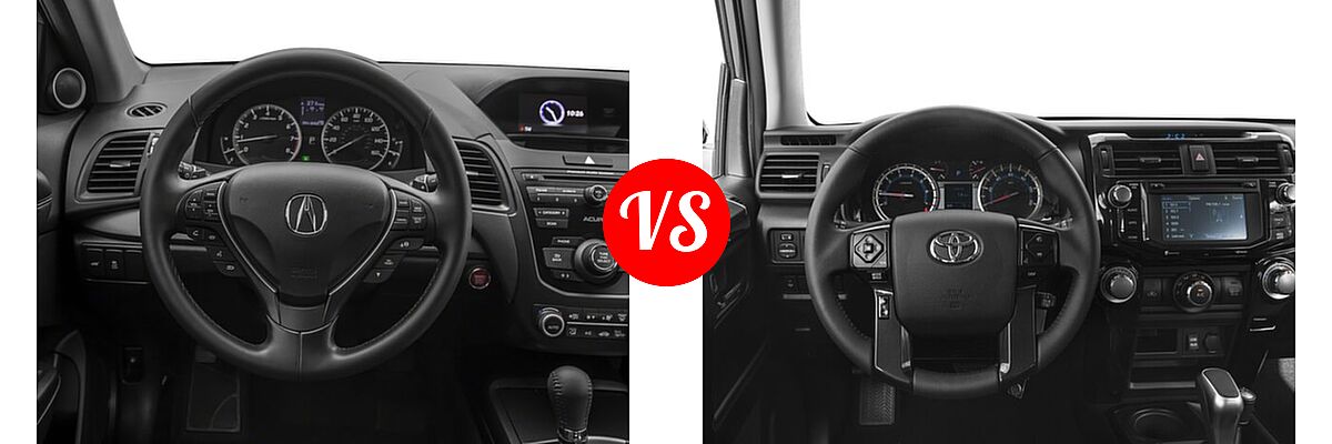 2018 Acura RDX SUV AWD vs. 2018 Toyota 4Runner SUV TRD Pro - Dashboard Comparison