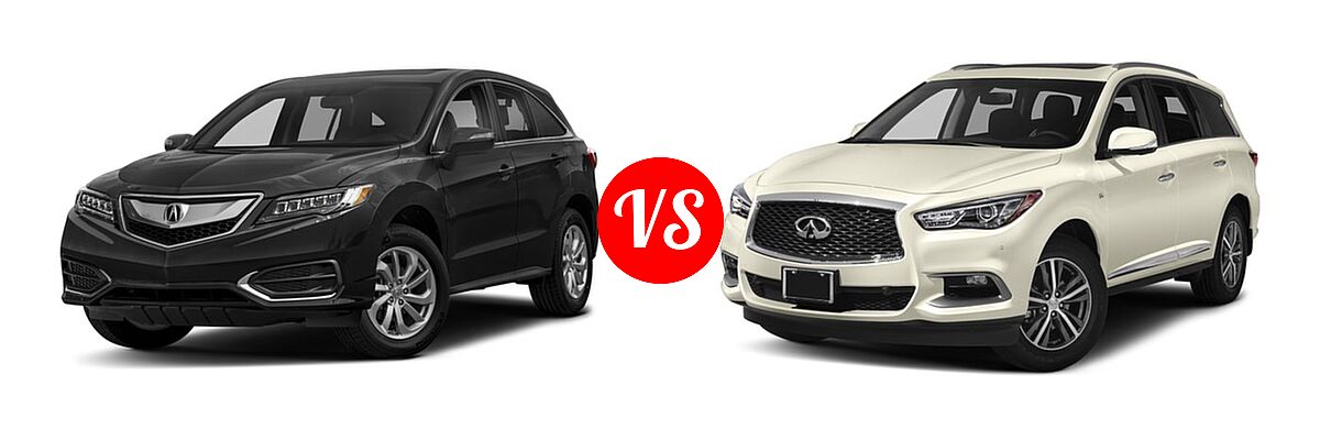 2018 Acura RDX SUV AWD vs. 2018 Infiniti QX60 SUV AWD / FWD - Front Left Comparison