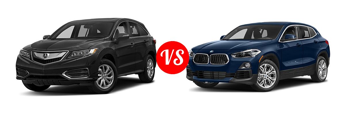 2018 Acura RDX SUV AWD vs. 2018 BMW X2 SUV sDrive28i / xDrive28i - Front Left Comparison