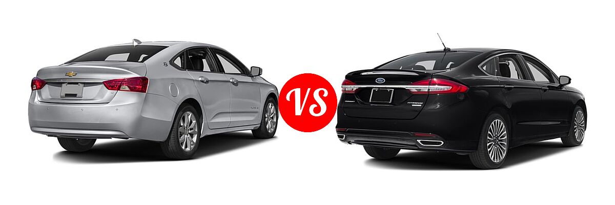 2017 Chevrolet Impala Sedan LS / LT vs. 2017 Ford Fusion Sedan Titanium - Rear Right Comparison