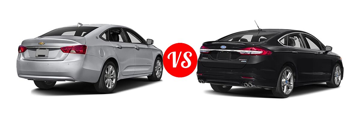 2017 Chevrolet Impala Sedan LS / LT vs. 2017 Ford Fusion Sedan Sport - Rear Right Comparison