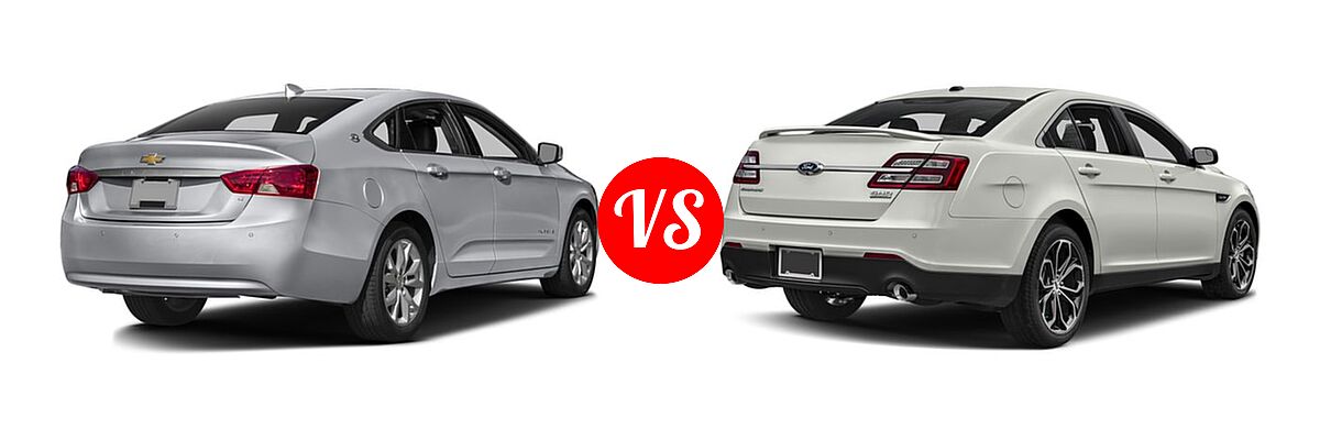 2017 Chevrolet Impala Sedan LS / LT vs. 2017 Ford Taurus SHO Sedan SHO - Rear Right Comparison