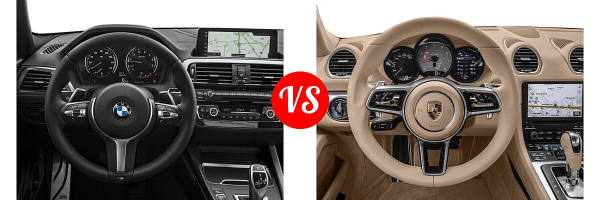2018 BMW 2 Series M240i Coupe M240i vs. 2018 Porsche 718 Cayman Coupe S - Dashboard Comparison
