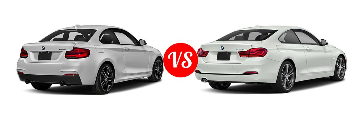 2018 BMW 2 Series M240i xDrive Coupe M240i xDrive vs. 2018 BMW 4 Series Coupe 430i / 430i xDrive - Rear Right Comparison