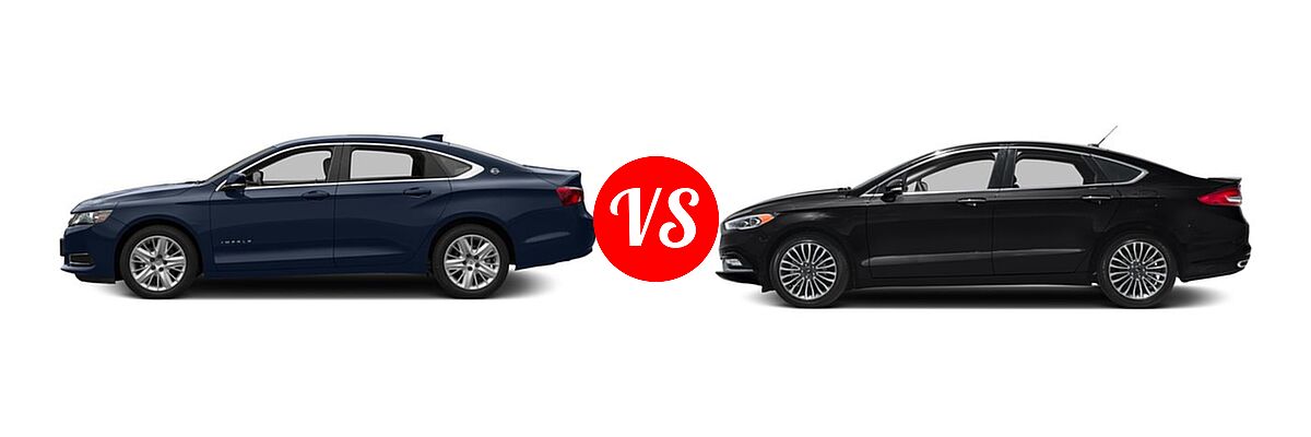 2017 Chevrolet Impala Sedan LS vs. 2017 Ford Fusion Sedan Titanium - Side Comparison
