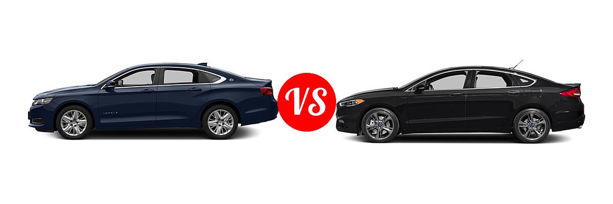 2017 Chevrolet Impala Sedan LS vs. 2017 Ford Fusion Sedan Sport - Side Comparison