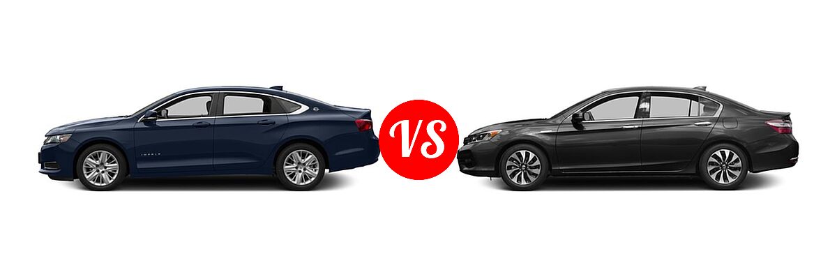2017 Chevrolet Impala Sedan LS vs. 2017 Honda Accord Hybrid Sedan EX-L - Side Comparison