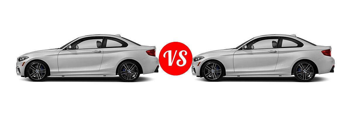 2018 BMW 2 Series M240i Coupe M240i vs. 2018 BMW 2 Series M240i xDrive Coupe M240i xDrive - Side Comparison