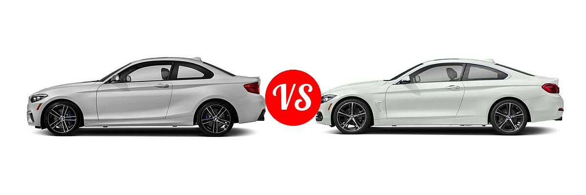 2018 BMW 2 Series M240i xDrive Coupe M240i xDrive vs. 2018 BMW 4 Series Coupe 430i / 430i xDrive - Side Comparison