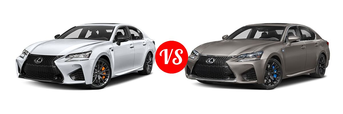 2018 Lexus GS F Sedan RWD vs. 2019 Lexus GS F Sedan RWD - Front Left Comparison