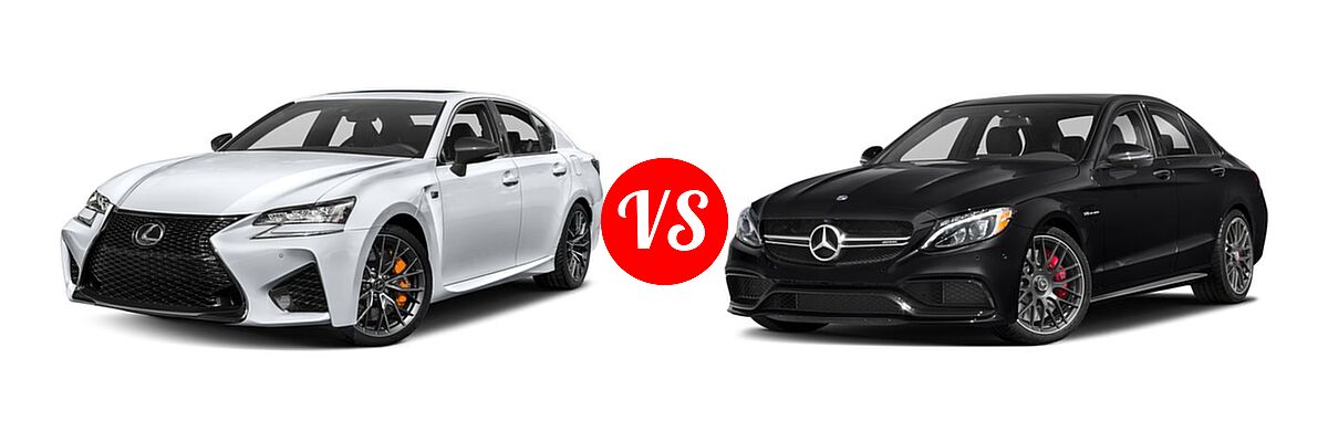 2018 Lexus GS F Sedan RWD vs. 2018 Mercedes-Benz C-Class AMG C 63 S Sedan AMG C 63 S - Front Left Comparison