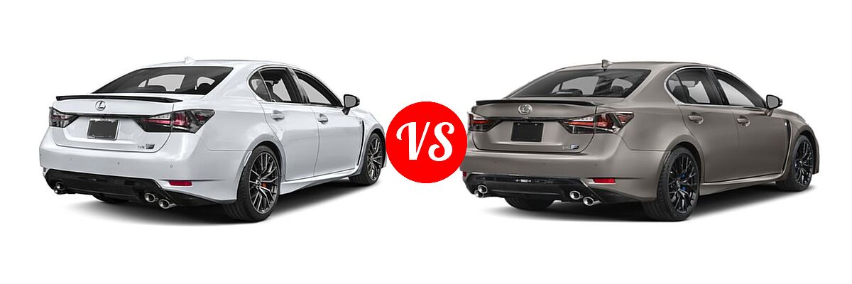 2018 Lexus GS F Sedan RWD vs. 2019 Lexus GS F Sedan RWD - Rear Right Comparison