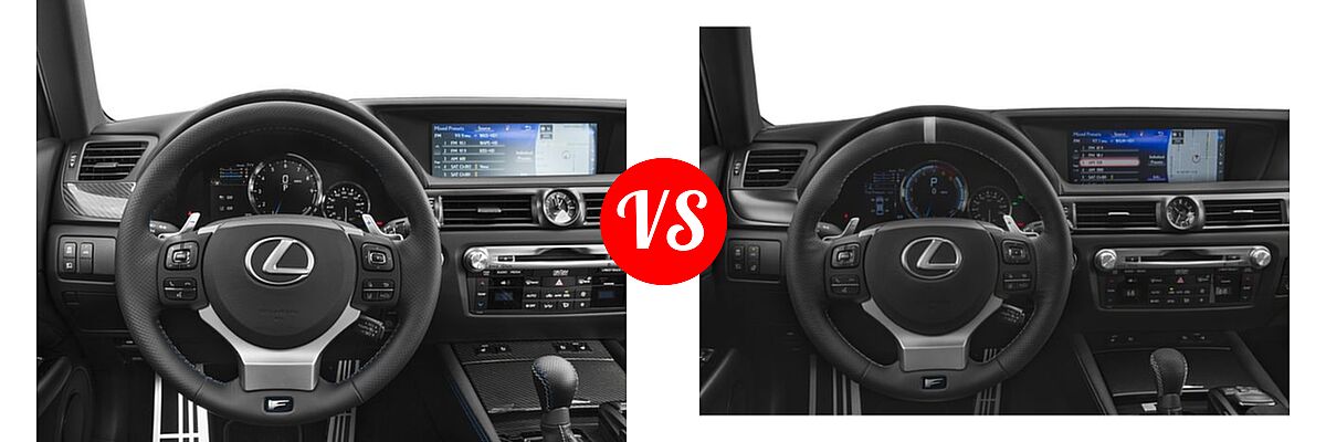 2018 Lexus GS F Sedan RWD vs. 2019 Lexus GS F Sedan RWD - Dashboard Comparison