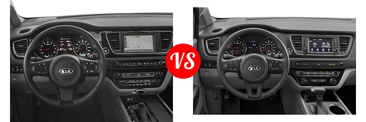 2018 Kia Sedona Minivan SX vs. 2019 Kia Sedona Minivan EX - Dashboard Comparison