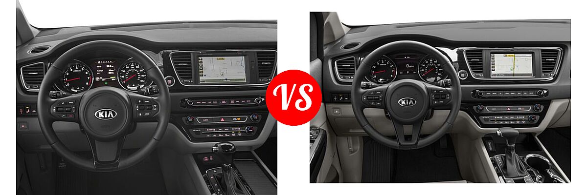 2018 Kia Sedona Minivan SX vs. 2019 Kia Sedona Minivan SX - Dashboard Comparison