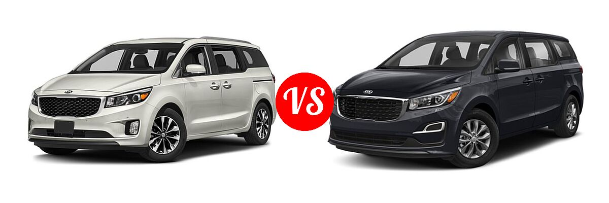 2018 Kia Sedona Minivan SX vs. 2019 Kia Sedona Minivan L / LX - Front Left Comparison
