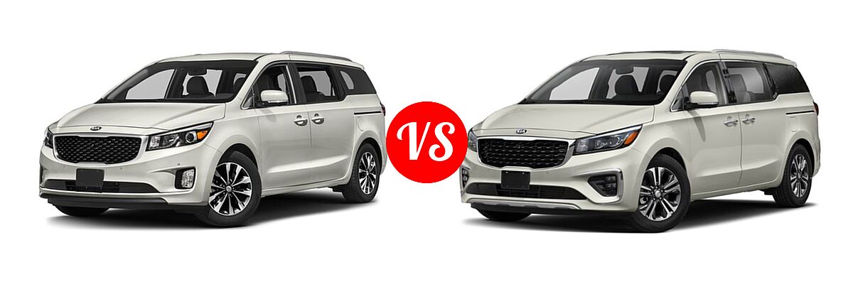 2018 Kia Sedona Minivan SX vs. 2019 Kia Sedona Minivan SX - Front Left Comparison