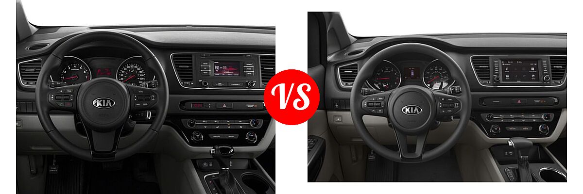 2018 Kia Sedona Minivan EX / L / LX vs. 2019 Kia Sedona Minivan L / LX - Dashboard Comparison