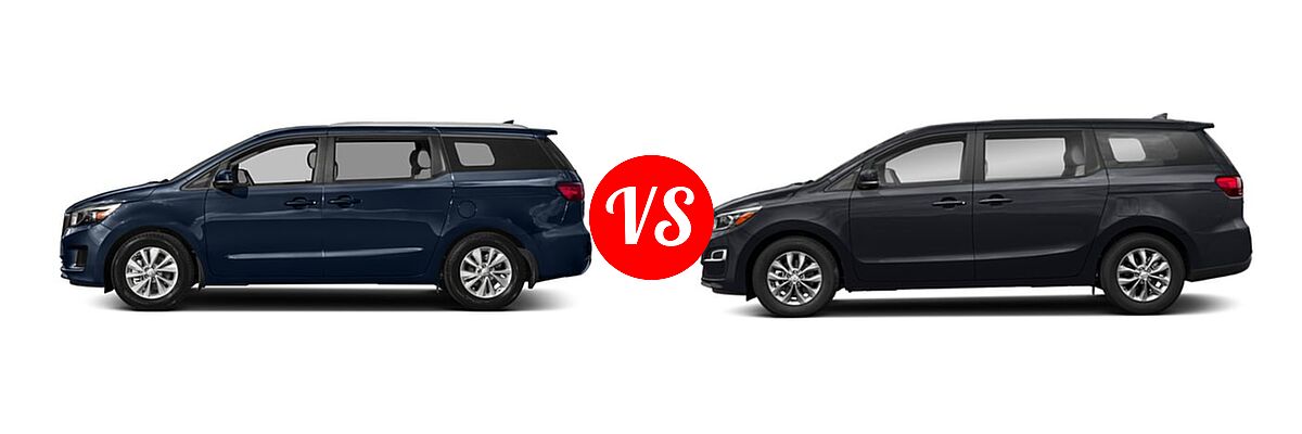 2018 Kia Sedona Minivan EX / L / LX vs. 2019 Kia Sedona Minivan L / LX - Side Comparison