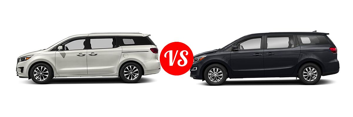 2018 Kia Sedona Minivan SX vs. 2019 Kia Sedona Minivan L / LX - Side Comparison
