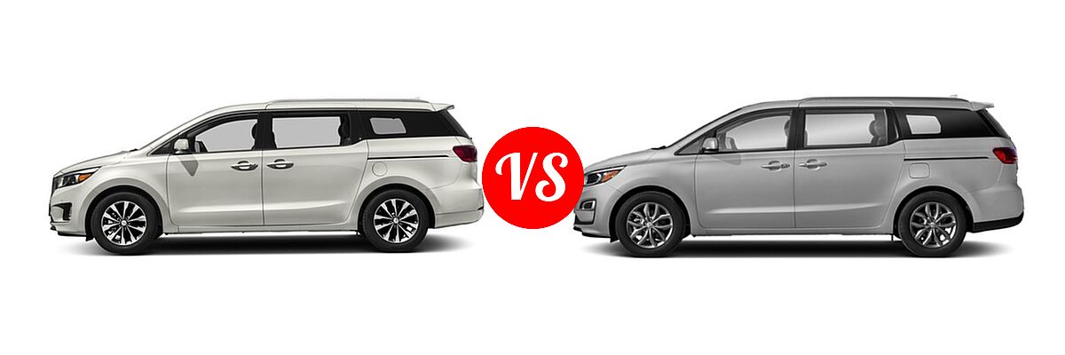 2018 Kia Sedona Minivan SX vs. 2019 Kia Sedona Minivan EX - Side Comparison
