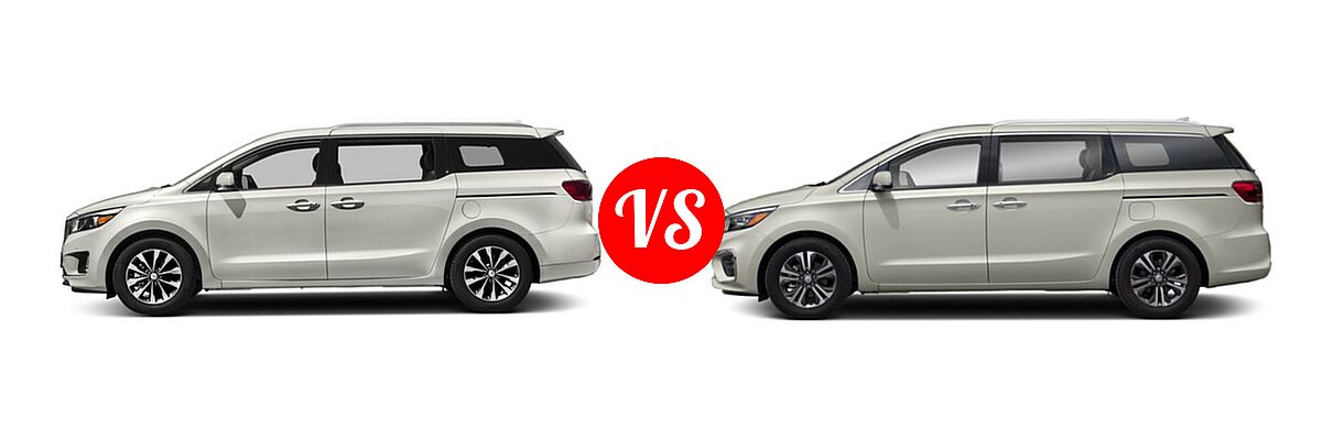 2018 Kia Sedona Minivan SX vs. 2019 Kia Sedona Minivan SX - Side Comparison