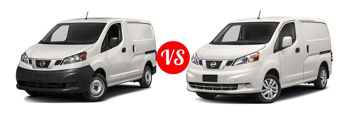 2018 Nissan NV200 Minivan S / SV vs. 2019 Nissan NV200 Minivan S / SV - Front Left Comparison